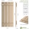 Ekena Millwork Rustic Four Board Spaced Board-n-Batten Rough Cedar Faux Wood Shutters, 23 1/2W x 76H, PR SHUBSS23X76RCPR - alternate 10